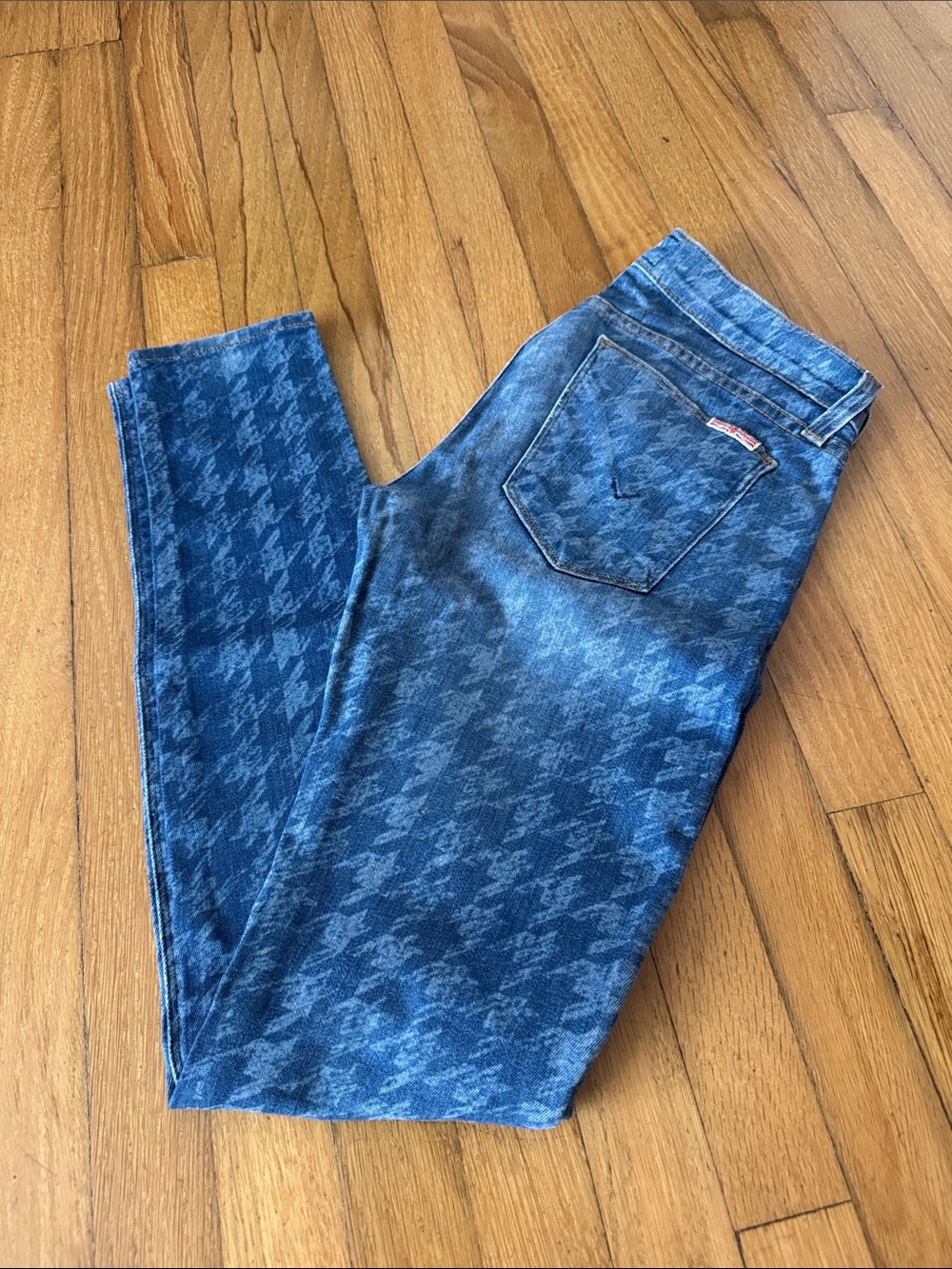 Hudson Jeans - Blue Houndstooth Print Women’s Jeans